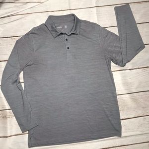 Walter Hagen 11 Majors Long sleeved collared Shirt Grey Mens Size Large